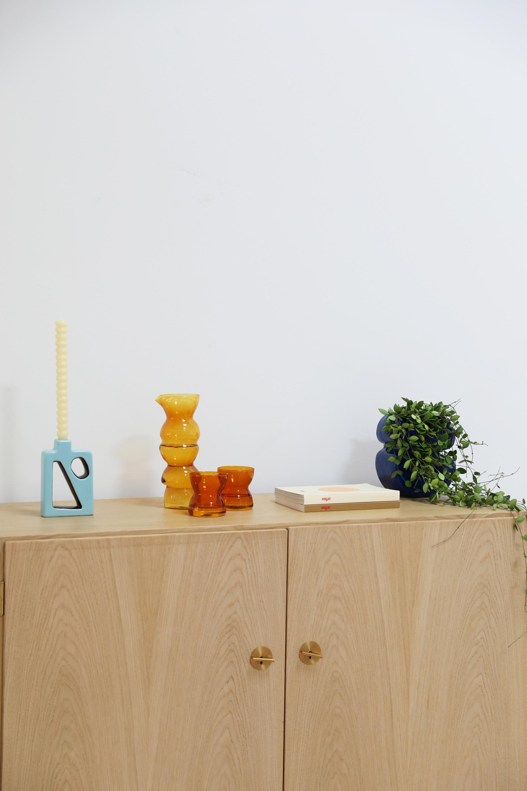 Karafka TOTEM amberkleurig glas