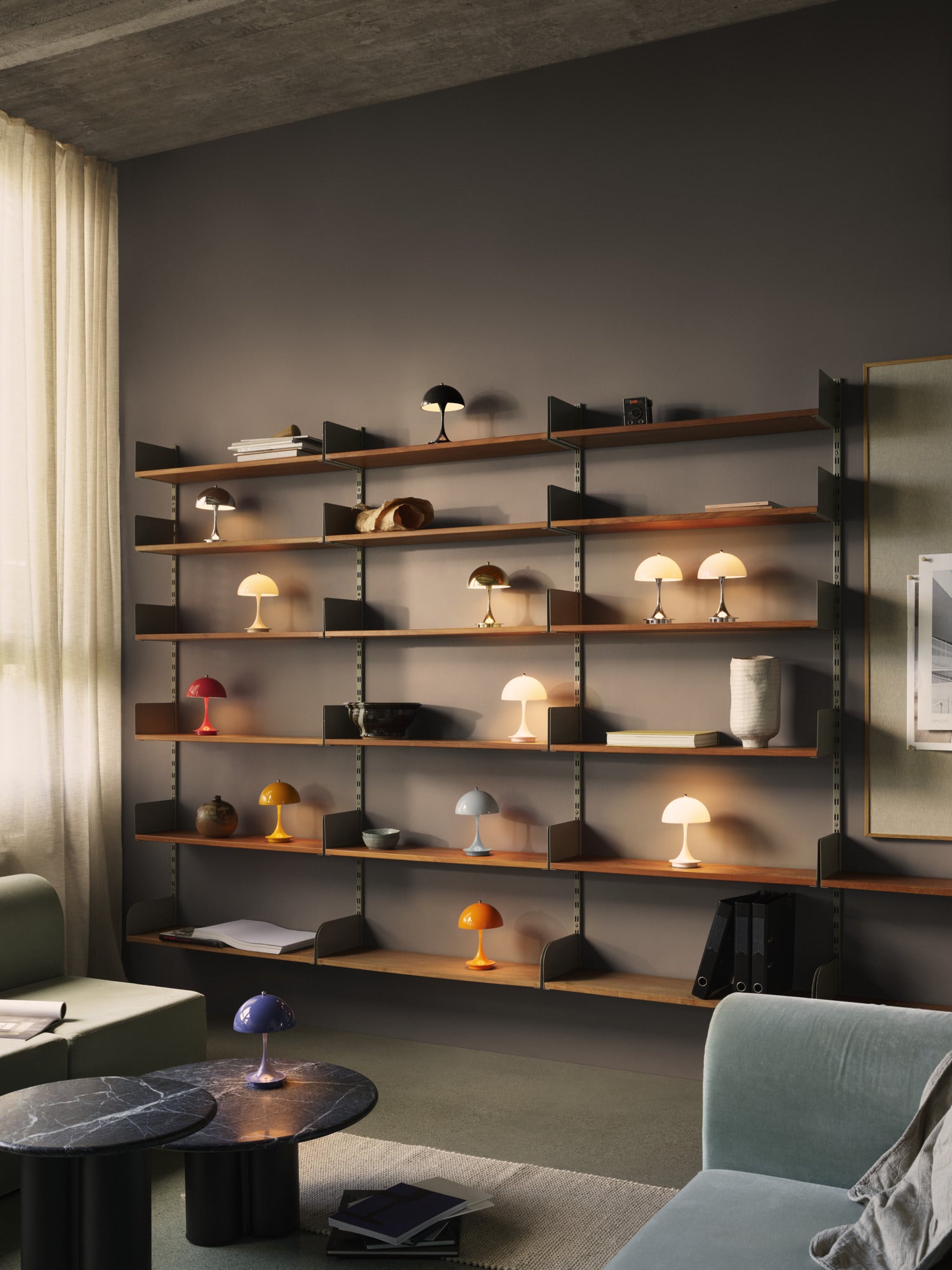 Tragbare Lampe PANTHELLA 160 himmelblau opal