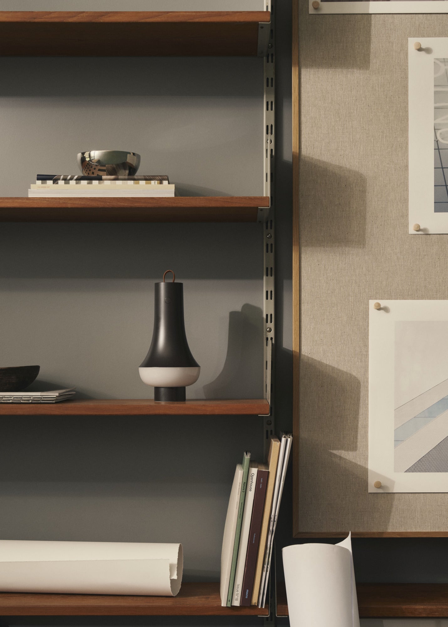 Draagbare lamp TOMOSHI donkerbruin