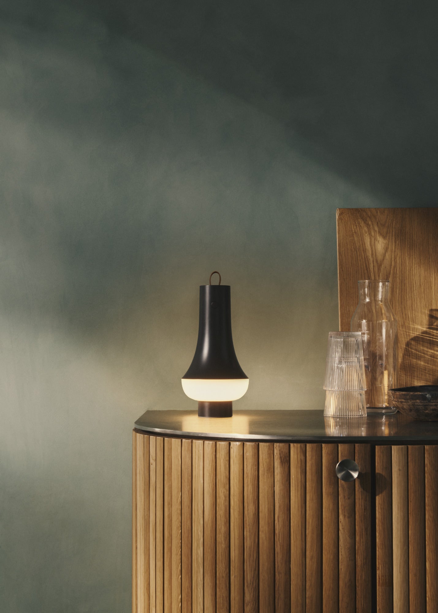 Draagbare lamp TOMOSHI donkerbruin