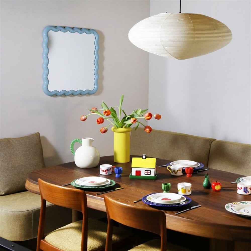 Butterdose HAINES weiß mit Gelb und Grün