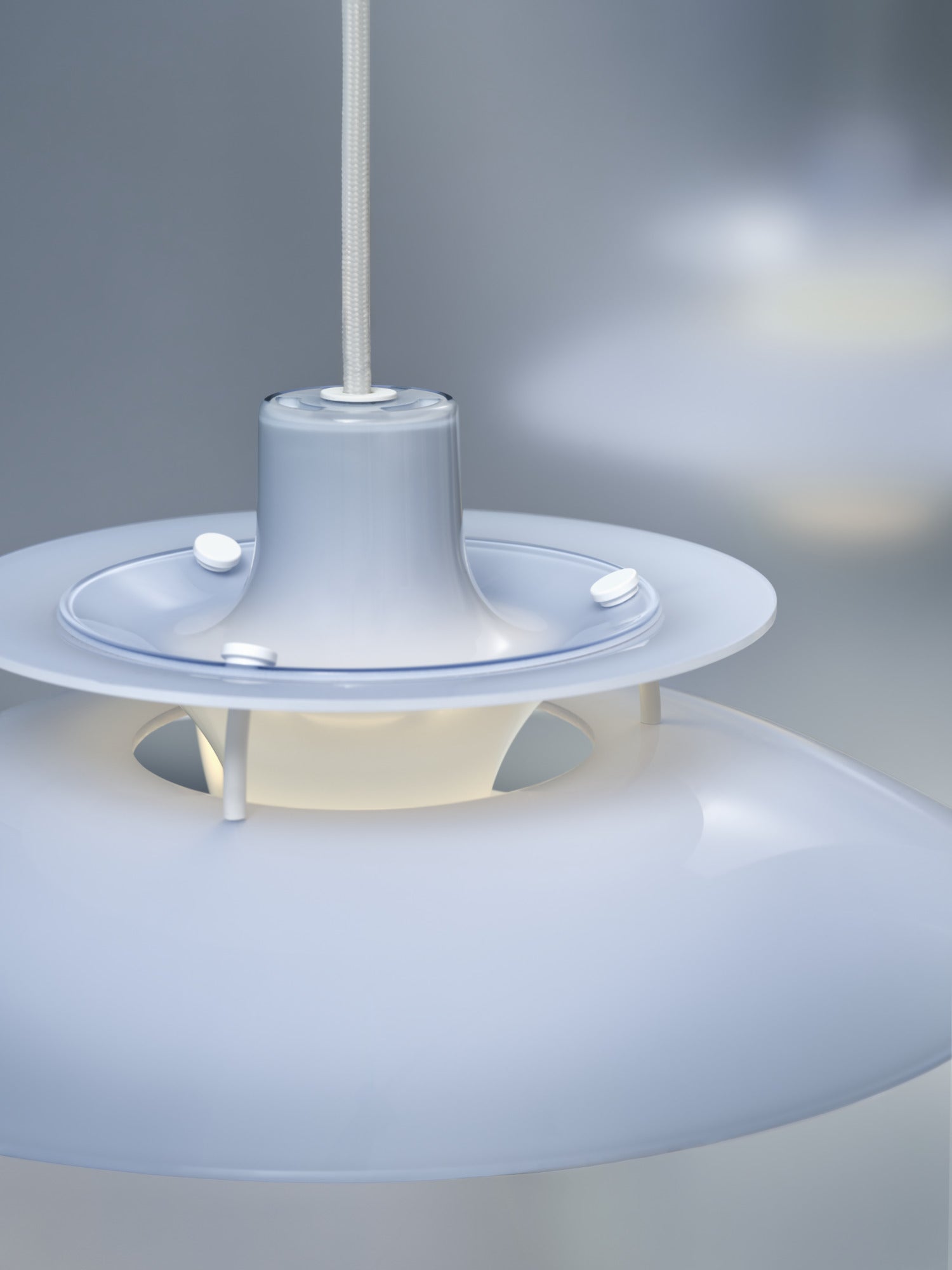 Lampa wisząca PH 5 OPAL błękitny – Louis Poulsen