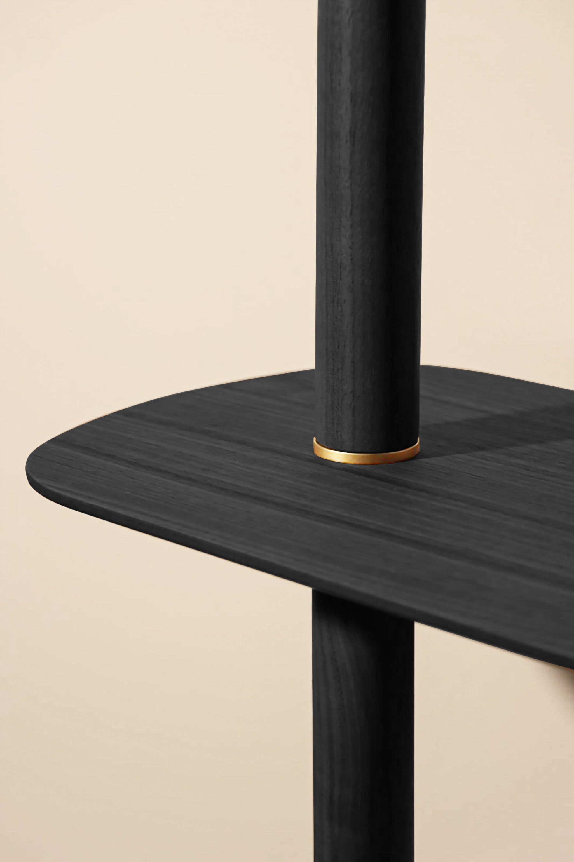 Wandregal AXIS 3 schwarz Eschenfurnier