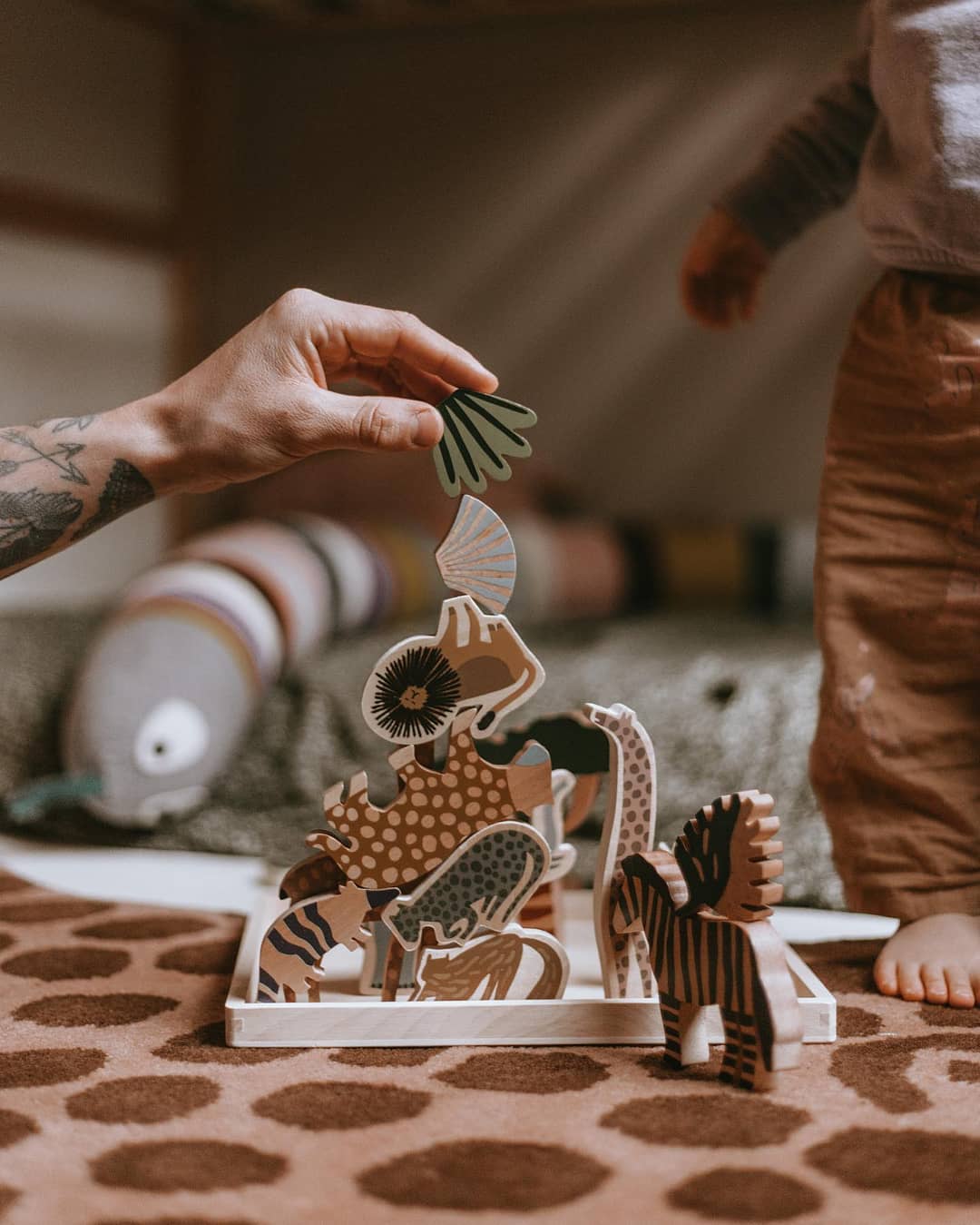 Dekorativer Teppich SAFARI LEOPARD braun