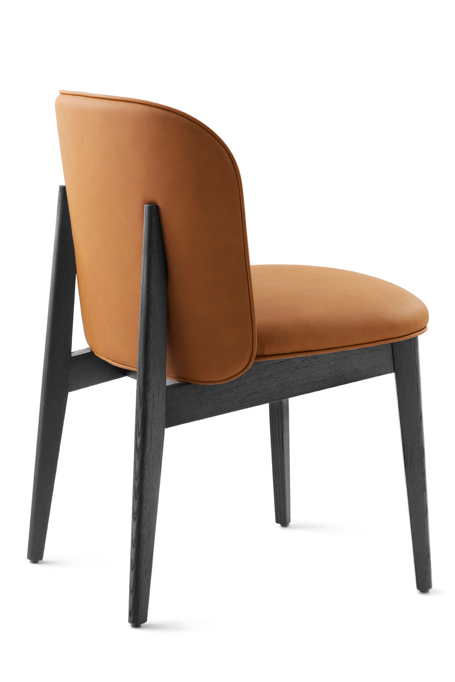ABREY upholstered chair with black wooden base