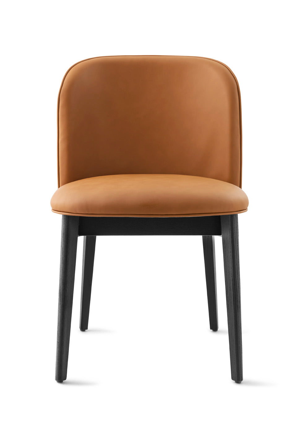 ABREY upholstered chair with black wooden base
