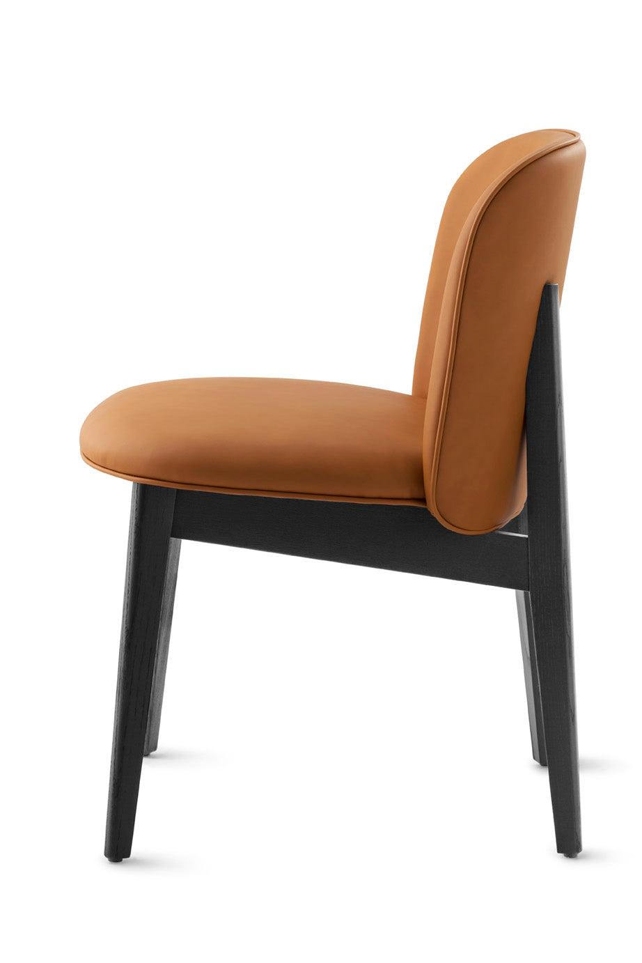 ABREY upholstered chair with black wooden base