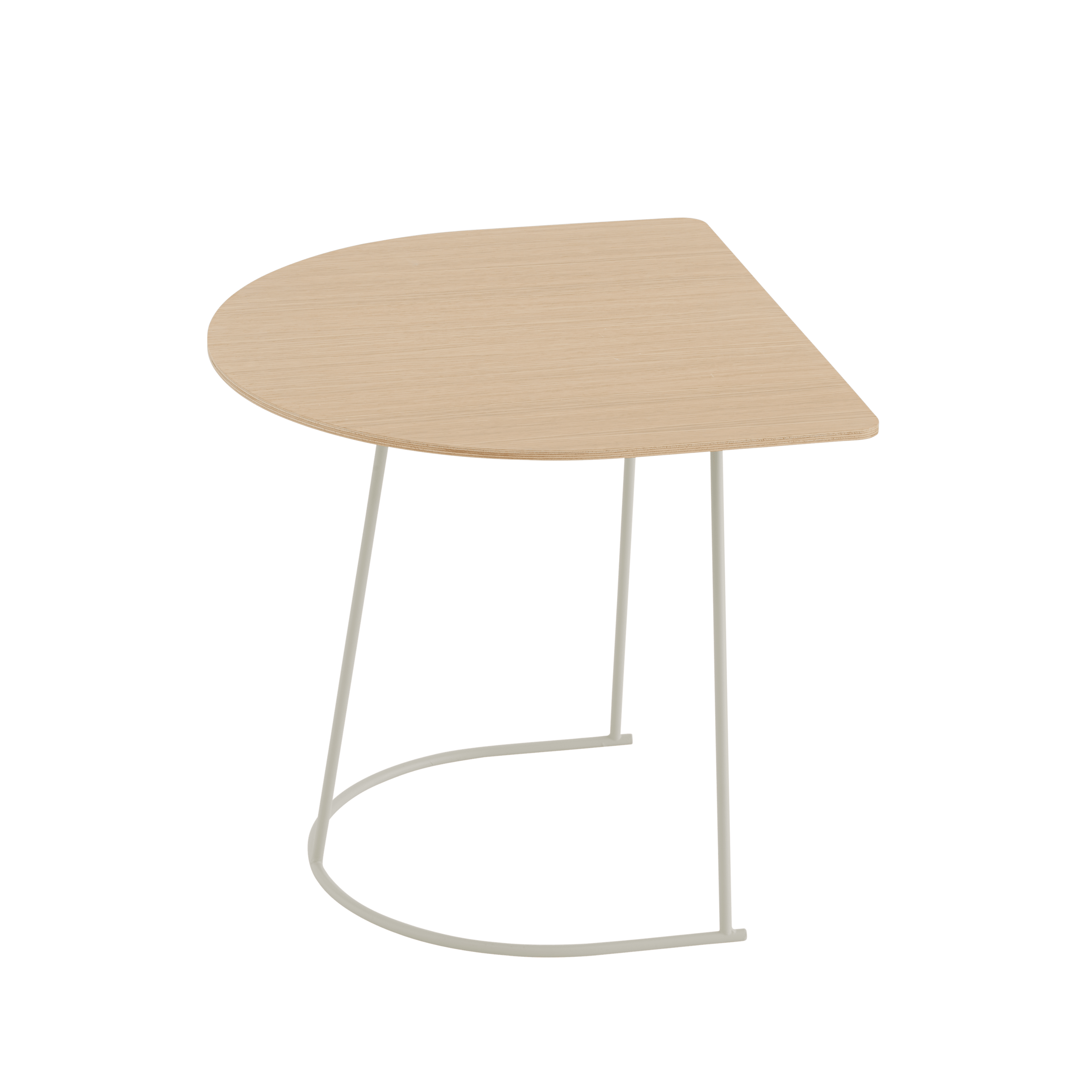 Zijtafel AIRY eikenfineer met gebroken witte basis
