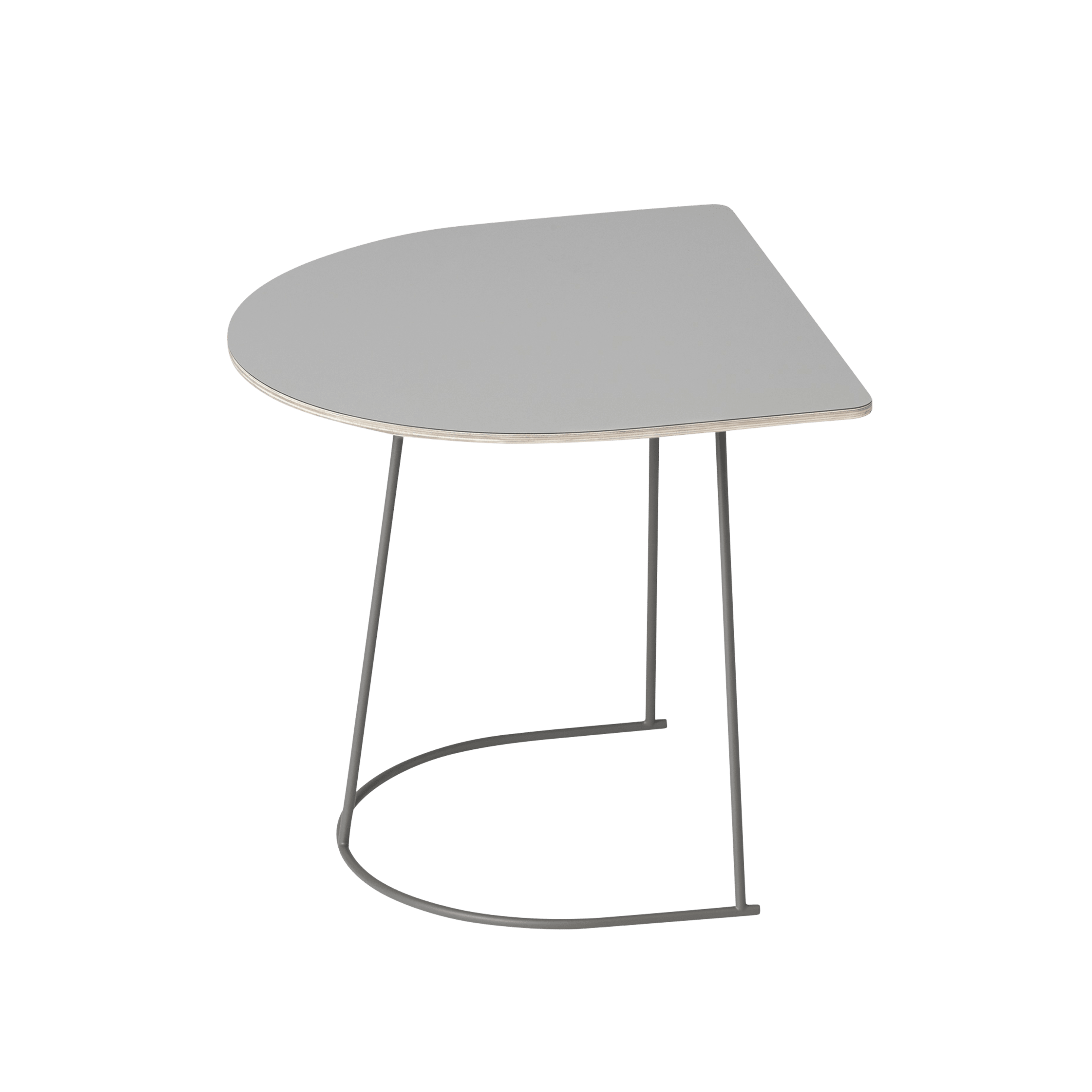 Zijtafel AIRY grijs nanolaminaat met donkergrijze basis