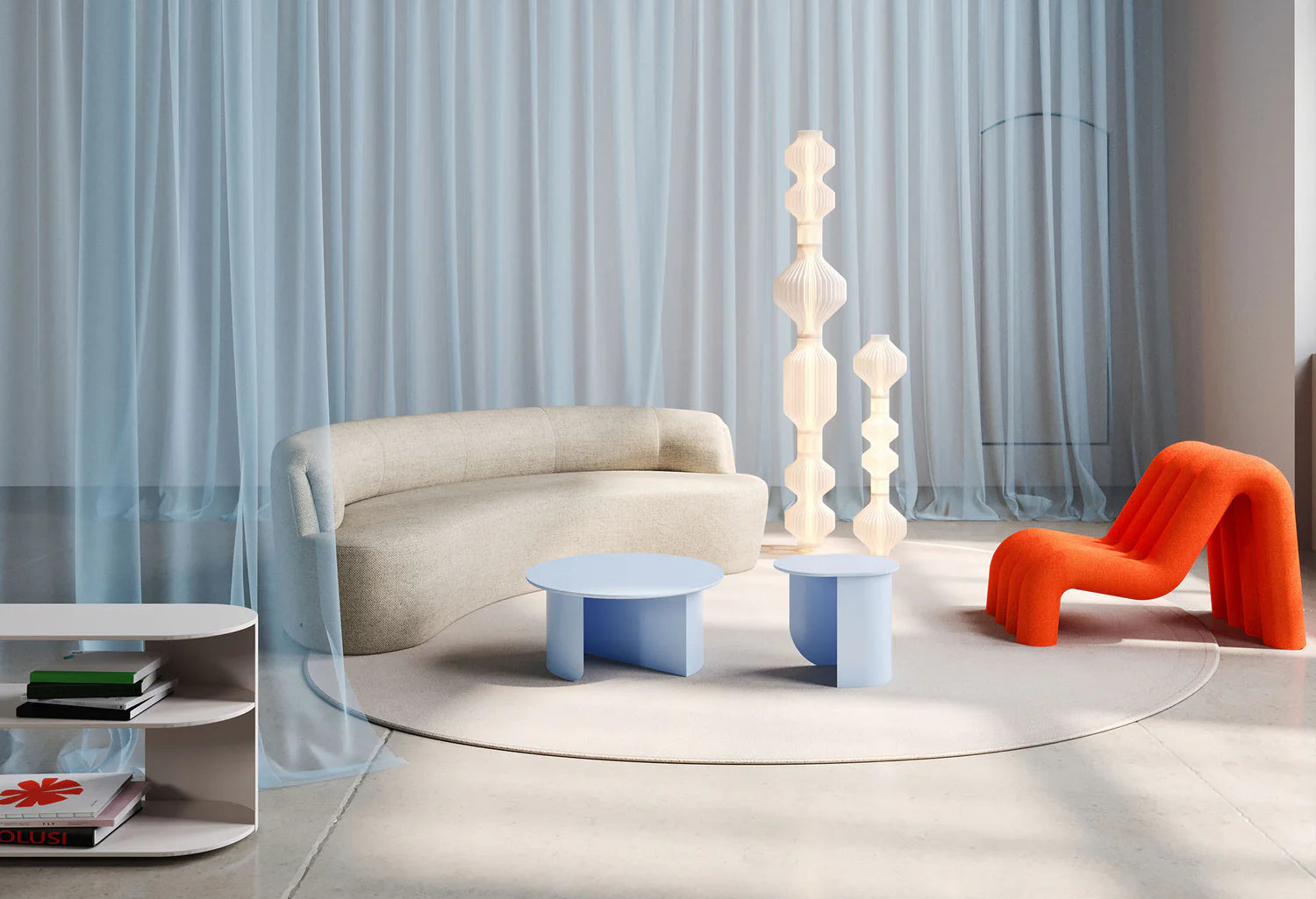 Salontafel PLATEAU zalmkleurig