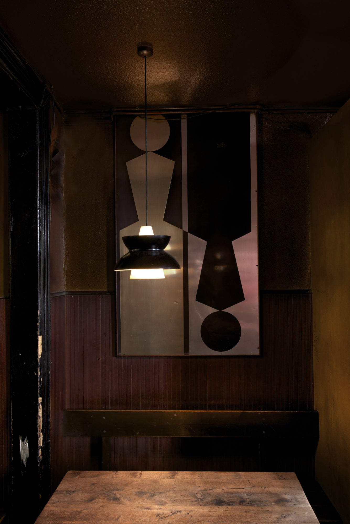 DOO-WOP pendant lamp white with dark gray finish