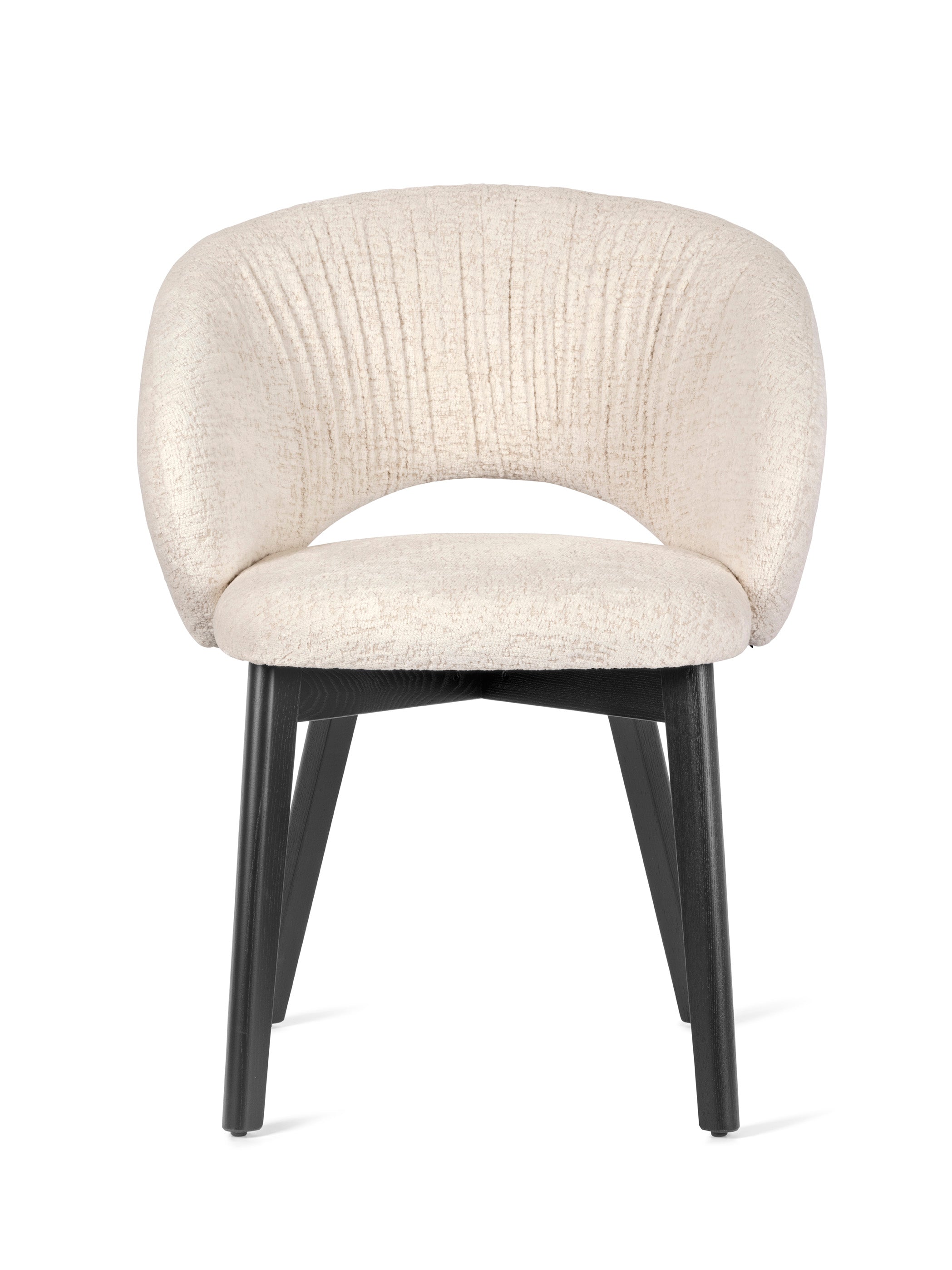 Upholstered ANIME Chair with Black Wooden Base