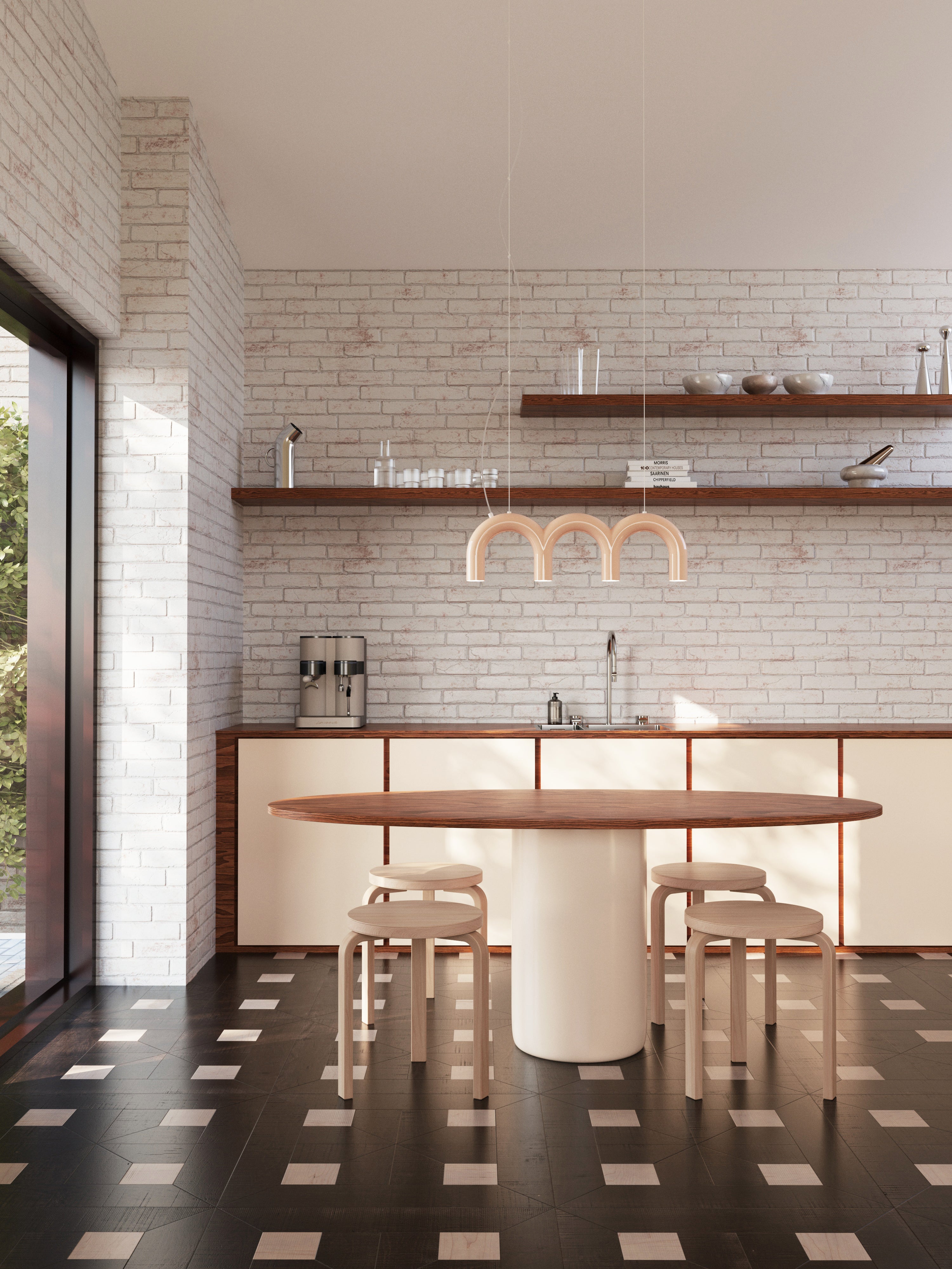 Hanglamp ARCH TRIPLETTE beige