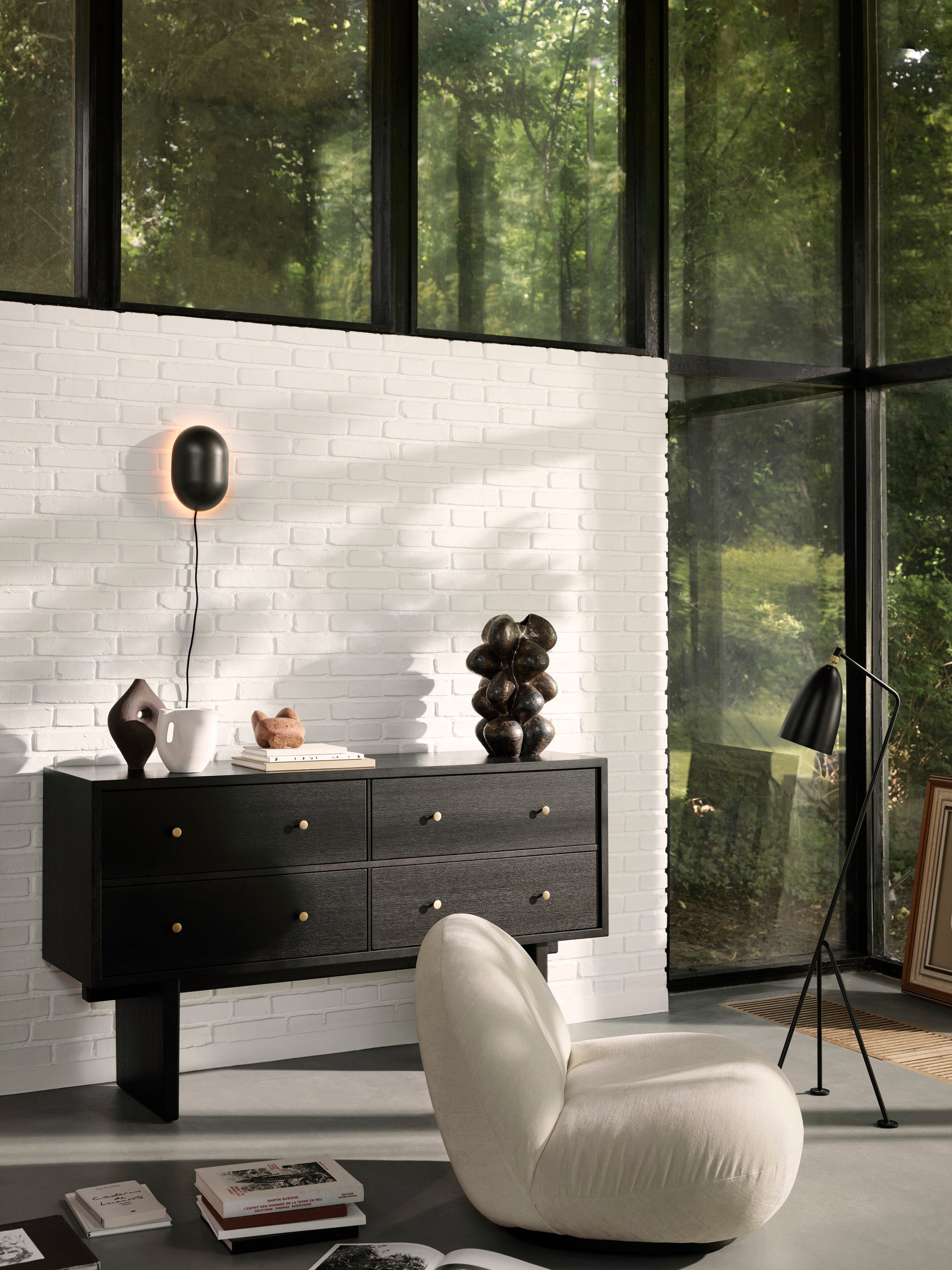 PRIVATE chest of drawers black oak veneer