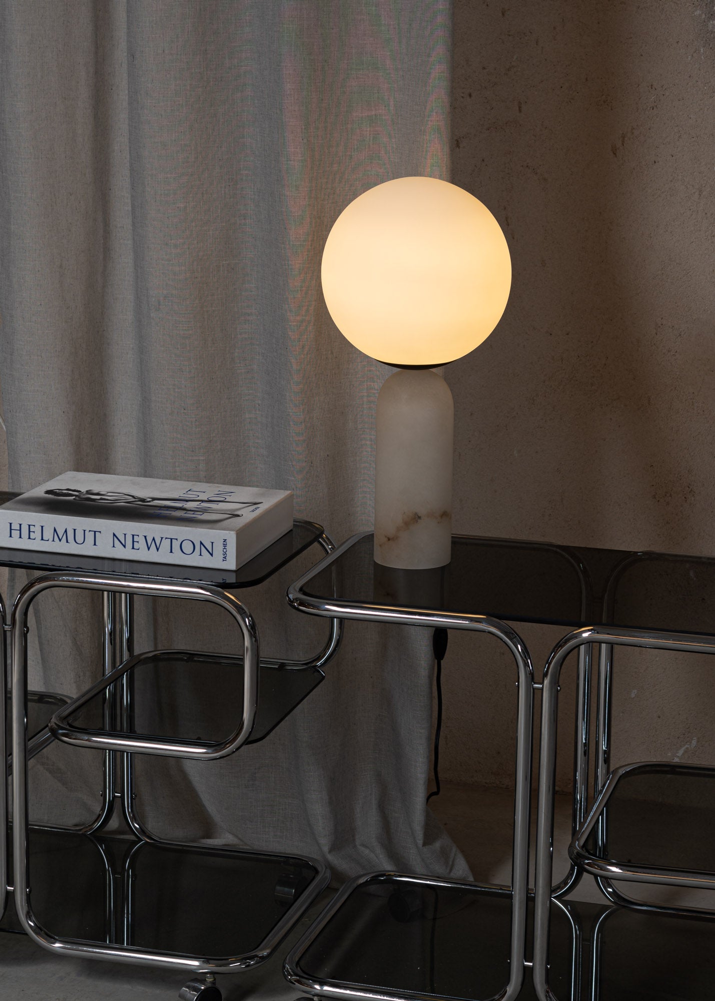 Tischlampe ATLAS weißer Alabaster