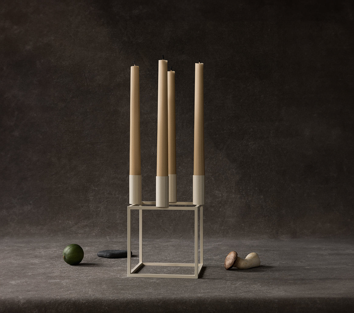 KUBUS bruine kaarsenhouder