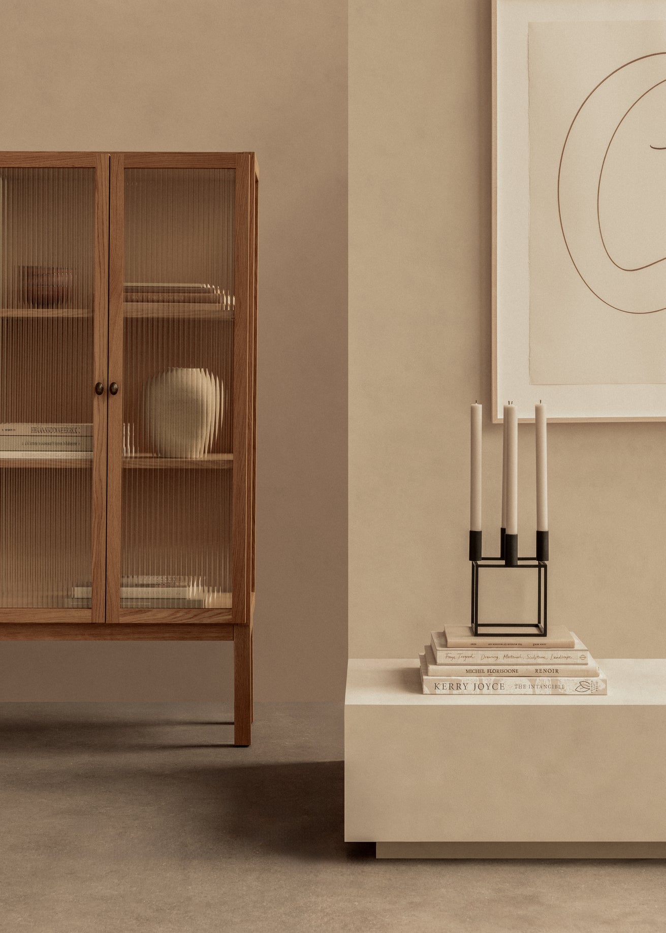 KUBUS bruine kaarsenhouder