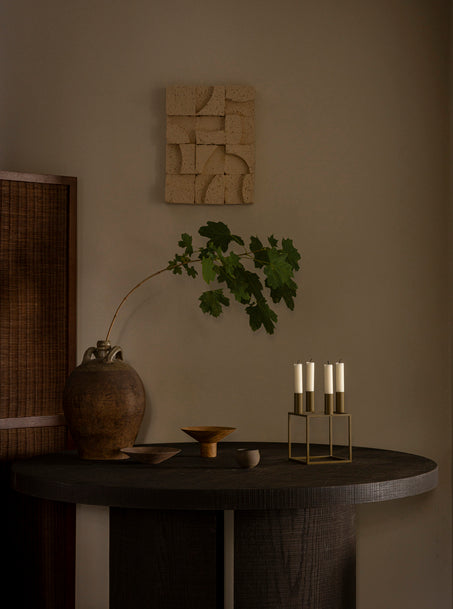 KUBUS bruine kaarsenhouder