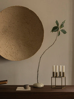 KUBUS bruine kaarsenhouder