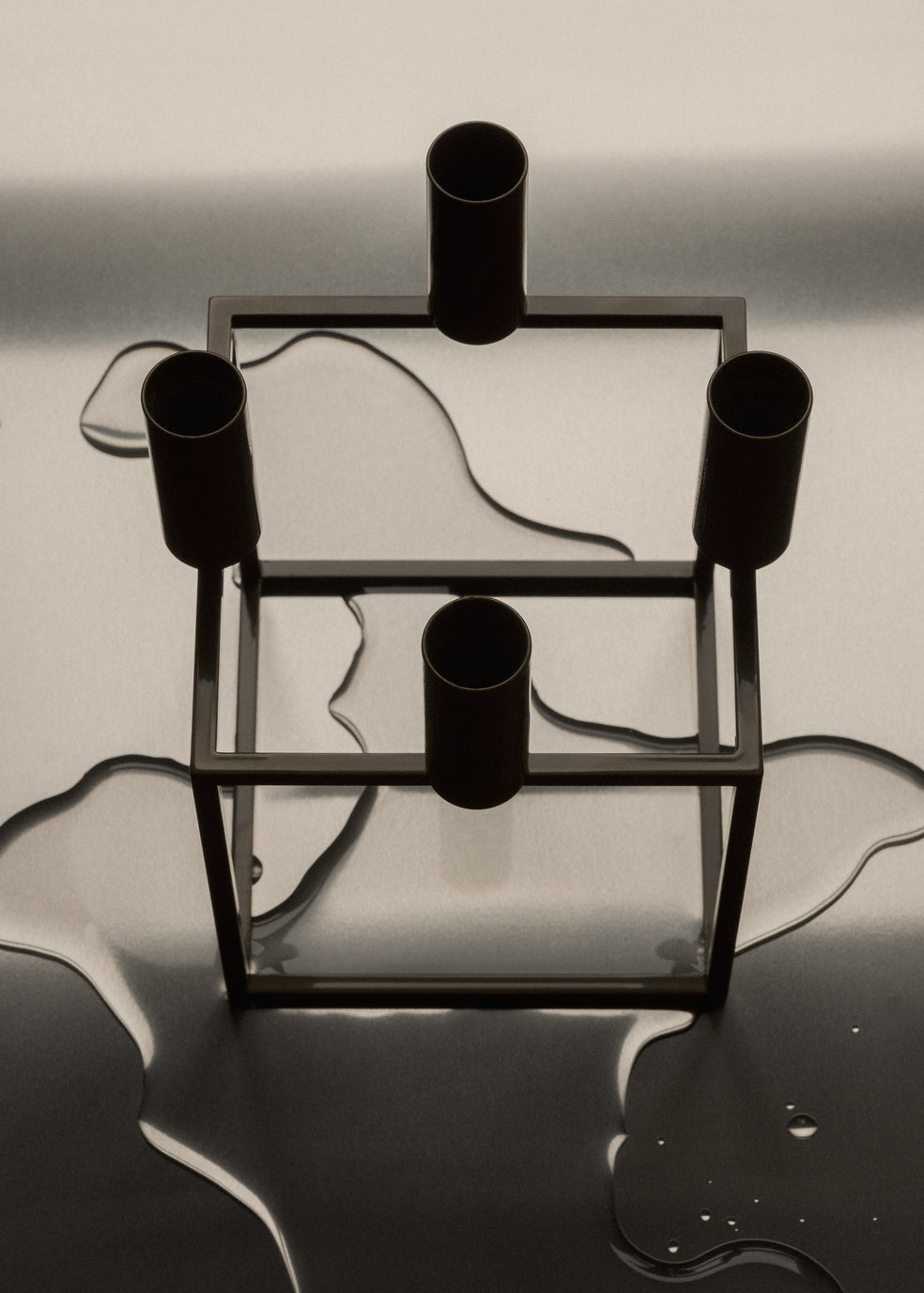 KUBUS bruine kaarsenhouder