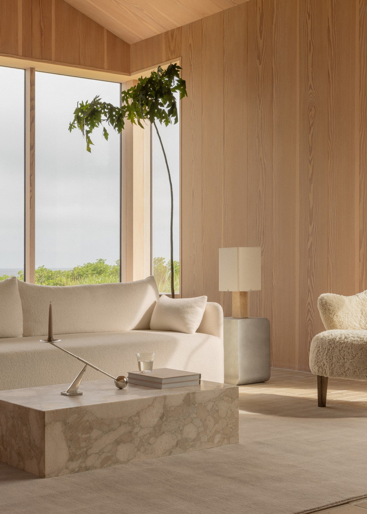 2-seater OFFSET sofa brown