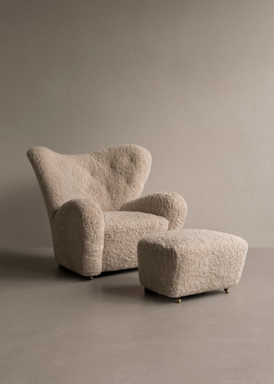 Ottomane DER MÜDE MANN beige