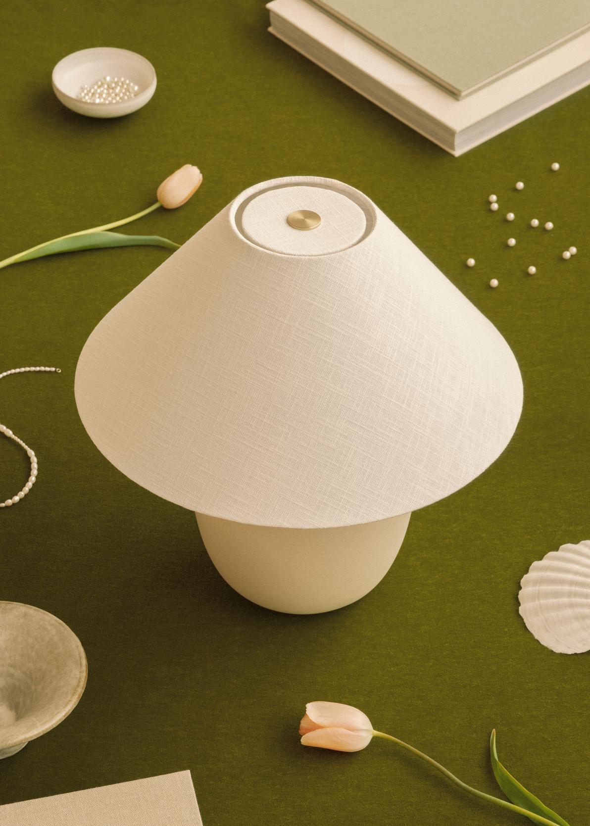 Tischlampe TORSO weiße Keramik