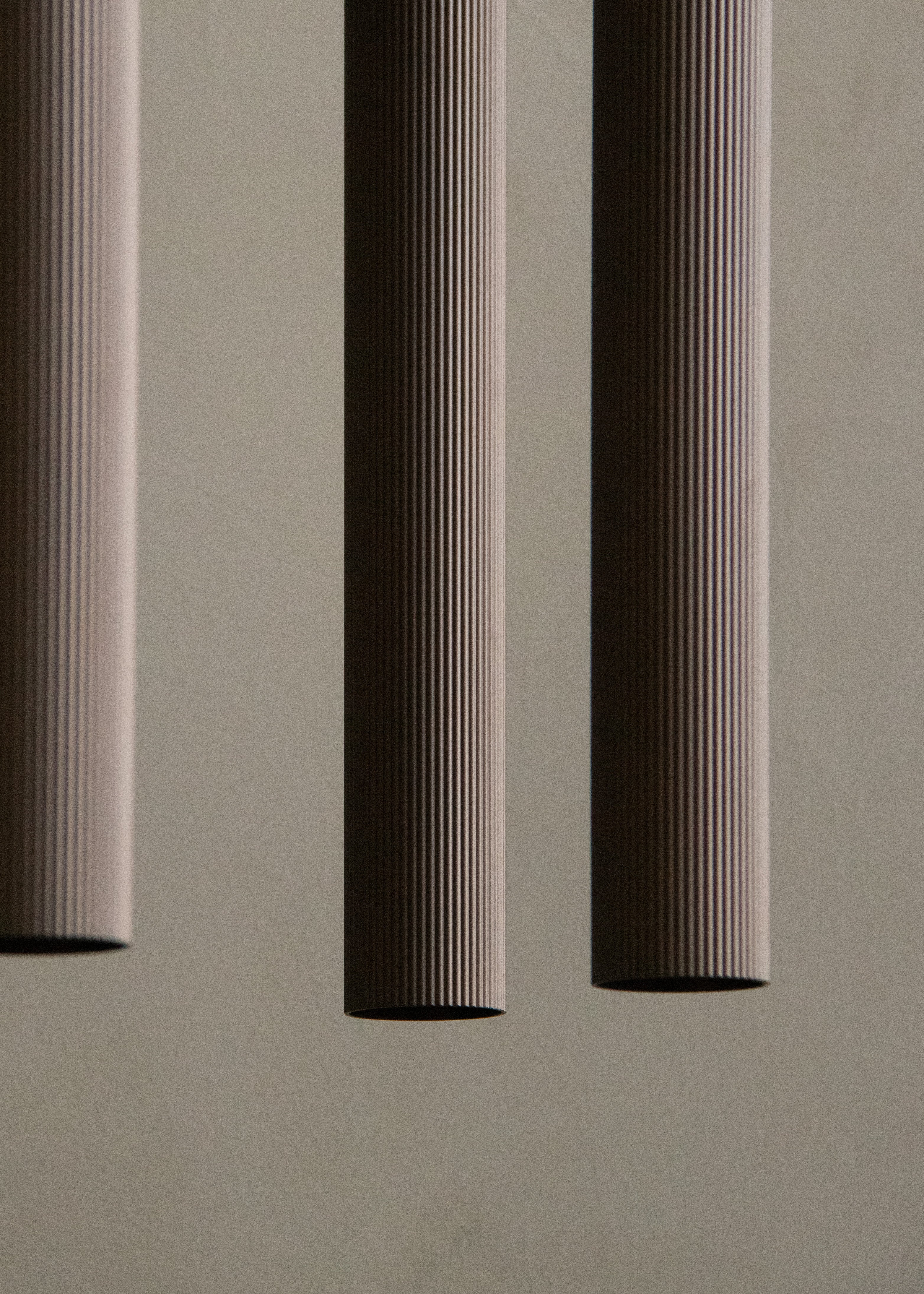 Tubular Rail Pendant Lamp Brown