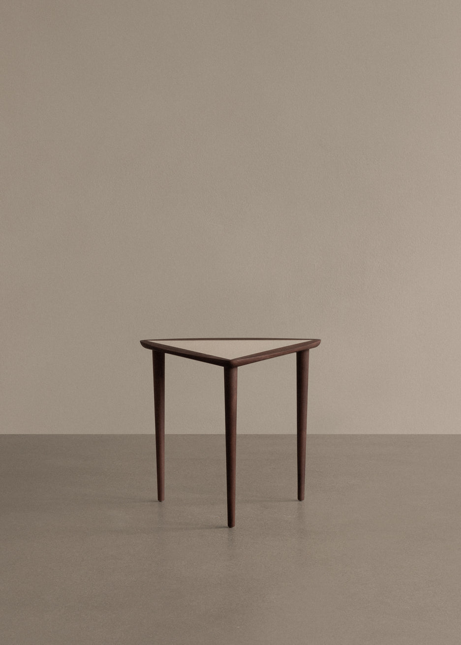 UMANOFF NESTING Side Table walnut wood with black top