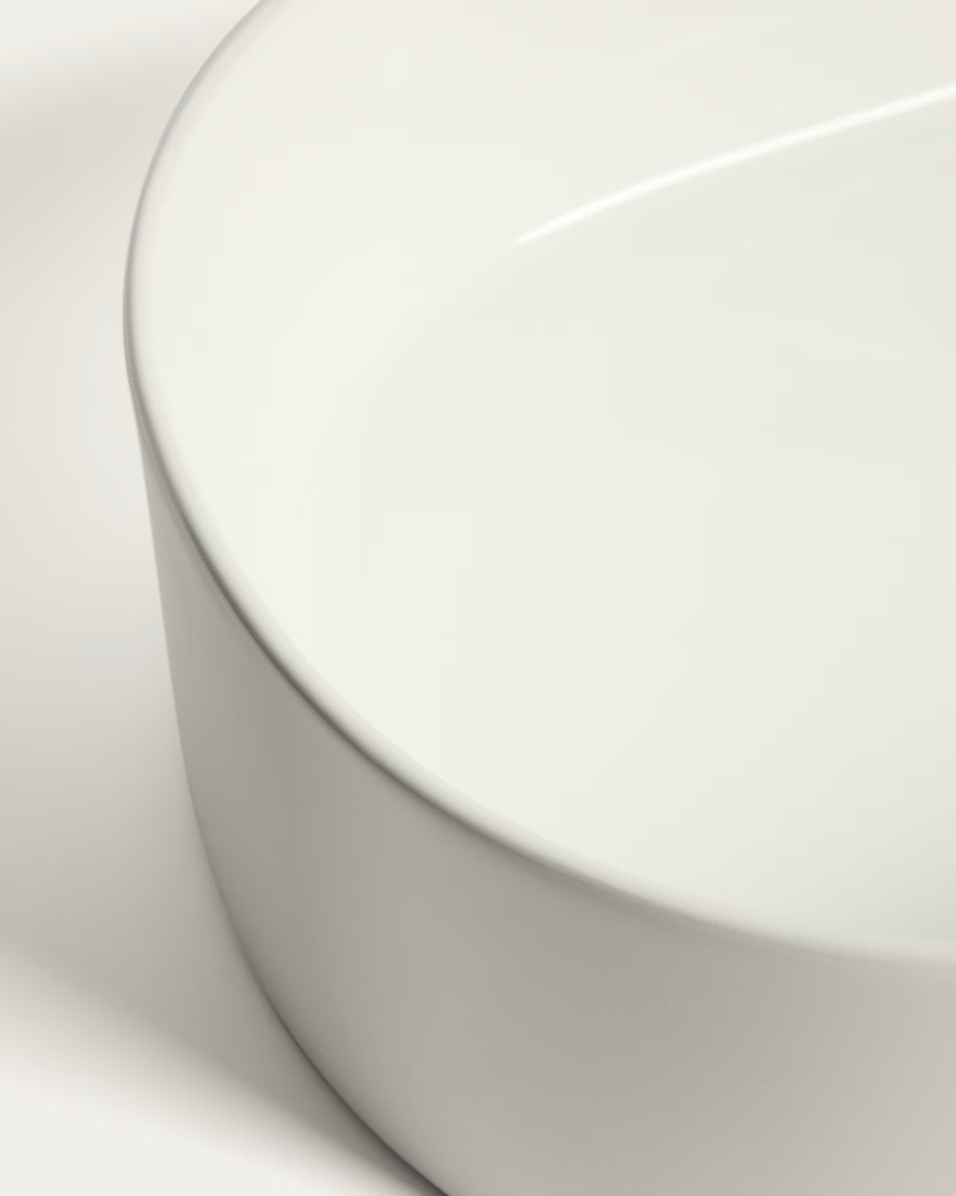 Oval countertop sink OVARA white ceramic