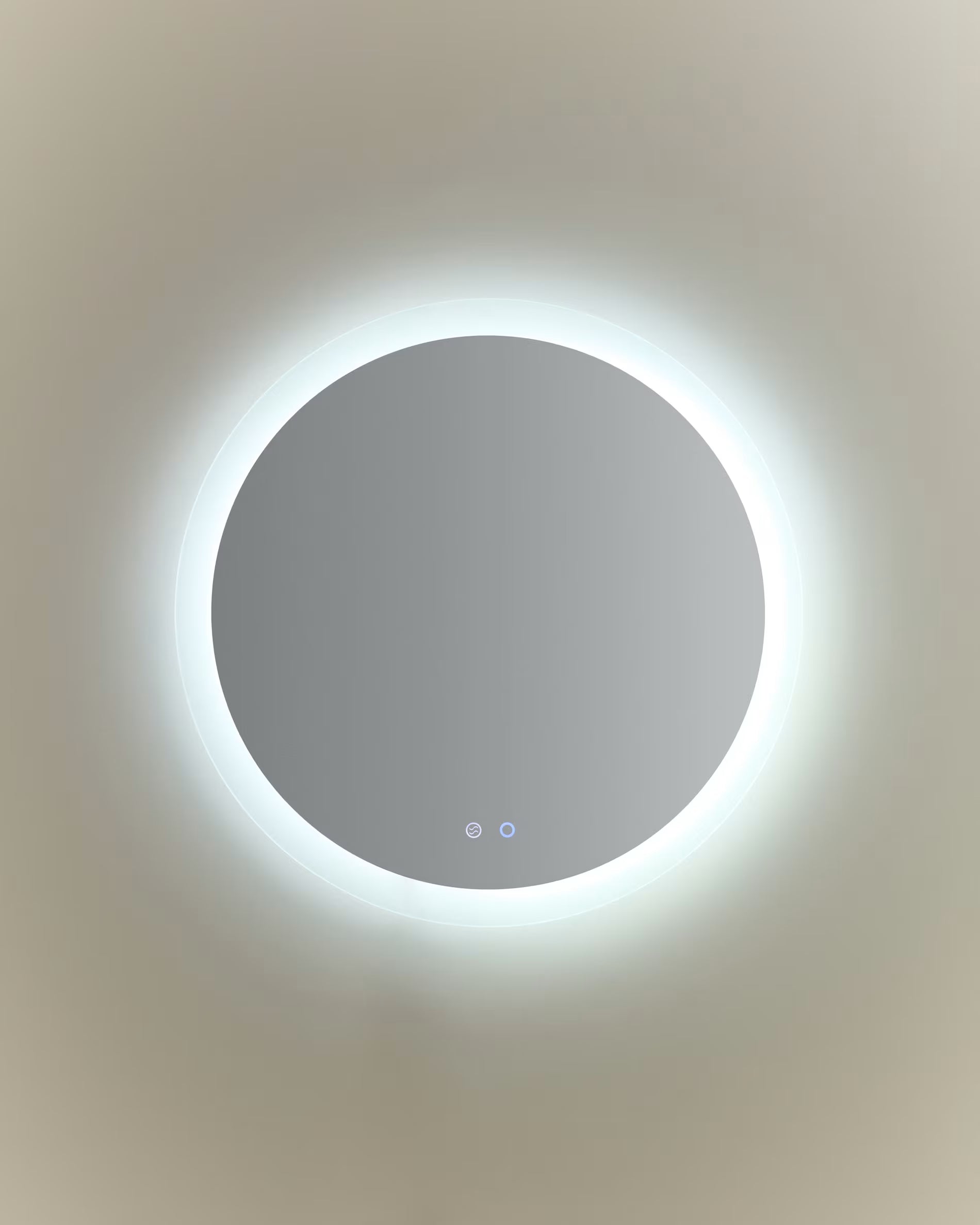 Rundes beleuchtetes Badezimmer-Spiegel MERVI weiß