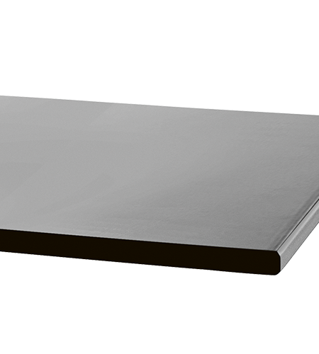 BAGUETTE table polished aluminum base