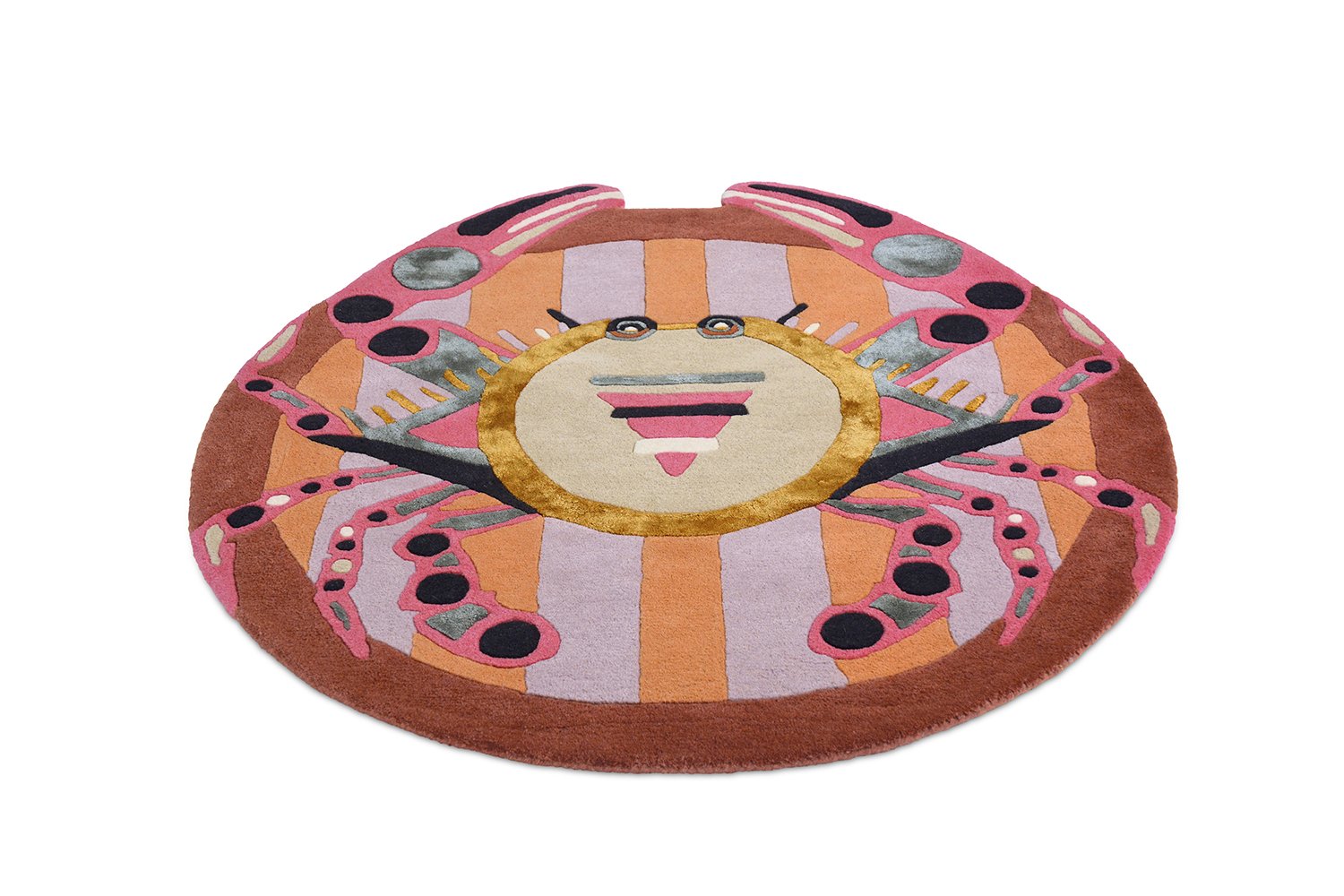 Round rug Zodiac Cancer brown-pink