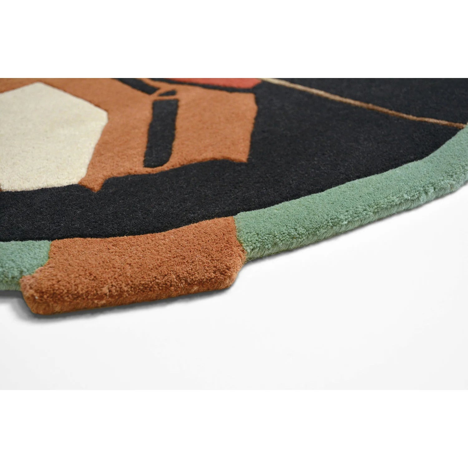 Round rug Zodiac Scorpio brown-green