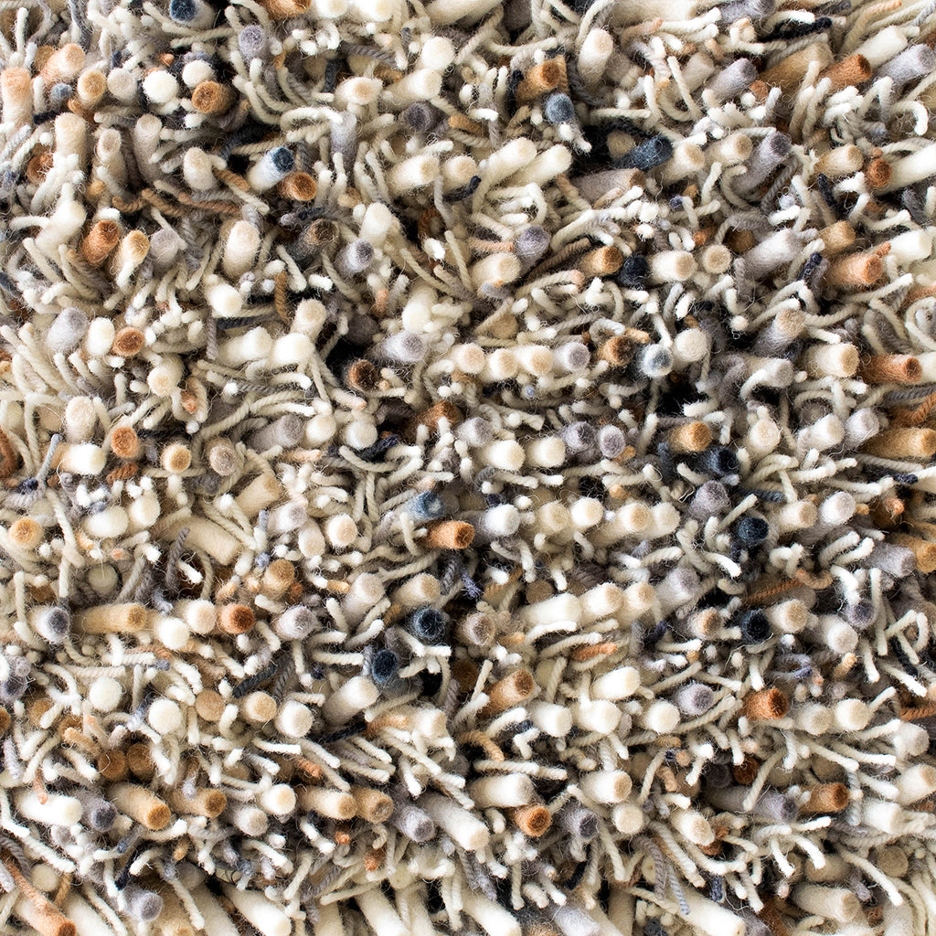 Langehaar vloerkleed SPRING beige-grijs