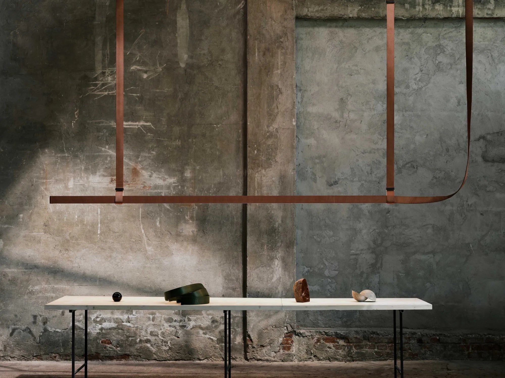 Belt Pendant Lamp Copper Brown