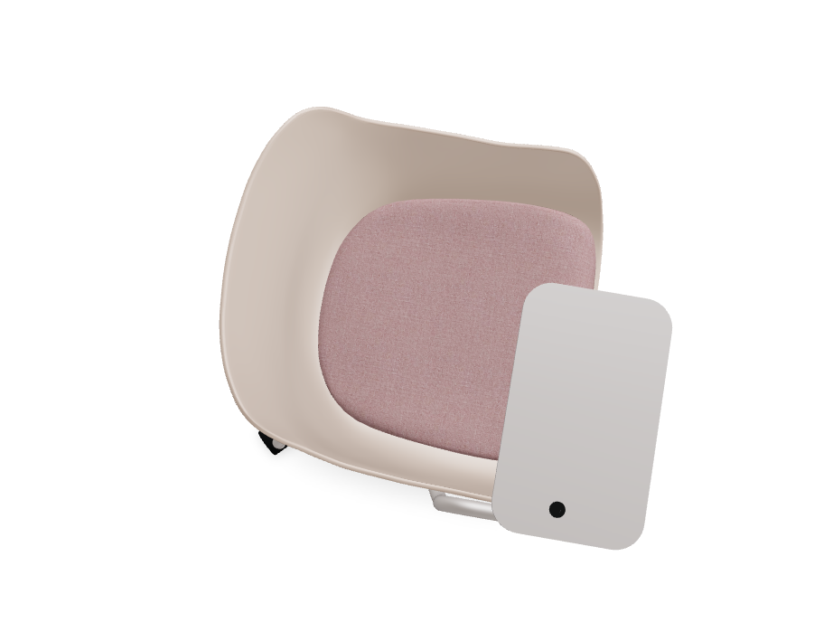 Rotationsstuhl mit baltischem Remix -Top -Metall -Basis mit Rädern