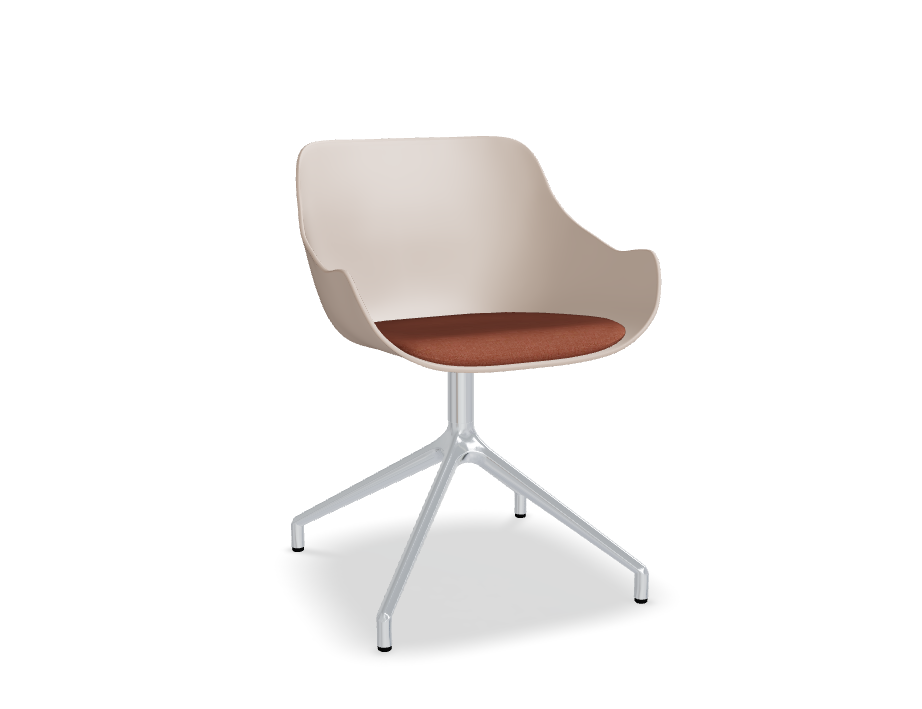 Draaistoel BALTIC REMIX gepolijst aluminium