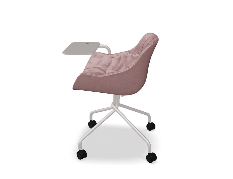 Draaistoel BALTIC SOFT DUO met metalen basis en wielen voor harde oppervlakken