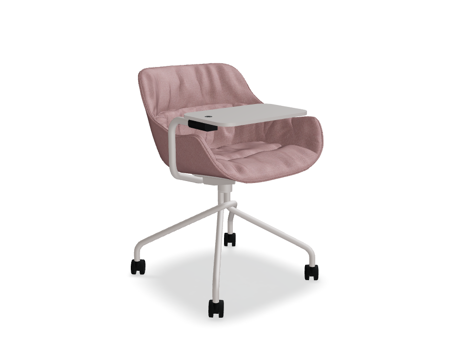 Draaistoel BALTIC SOFT DUO met metalen basis en wielen voor harde oppervlakken