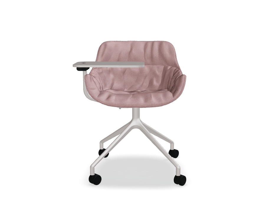 Baltic Soft Duo swivel chair aluminum base with wheels to a soft surface