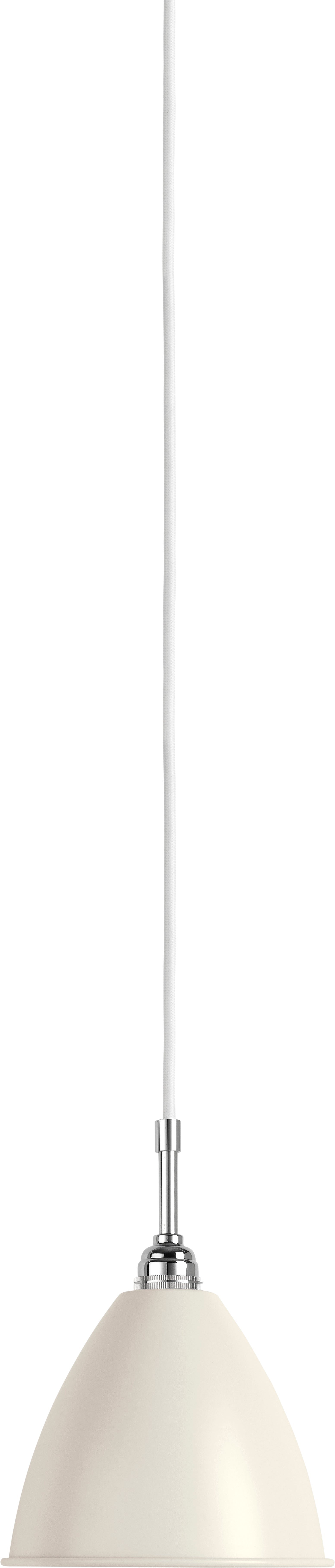 Pendelleuchte BESTLITE BL9 Chrom mit cremefarbenem Schirm