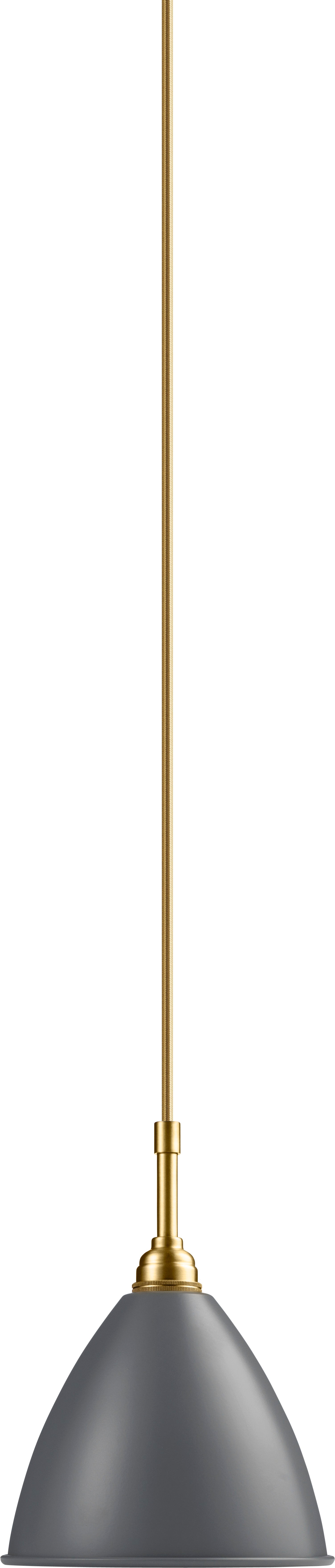 Hanglamp BESTLITE BL9 messing met grijze kap