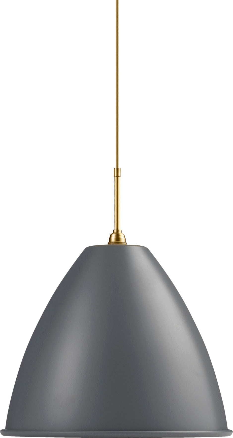 Hanglamp BESTLITE BL9 messing met grijze kap