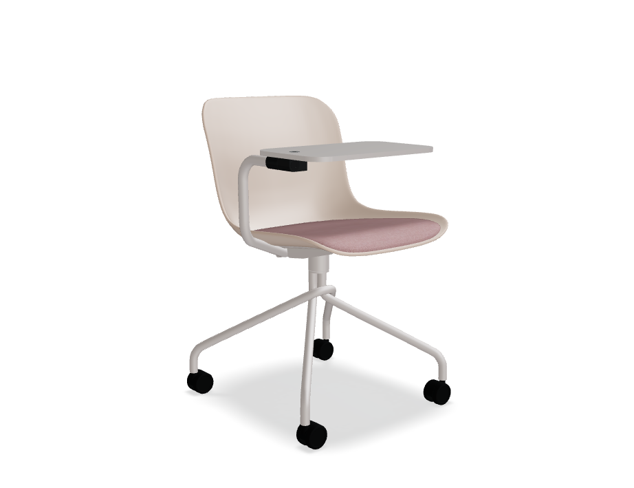 Draaistoel BALTIC 2 REMIX met metalen basis en wielen voor harde oppervlakken