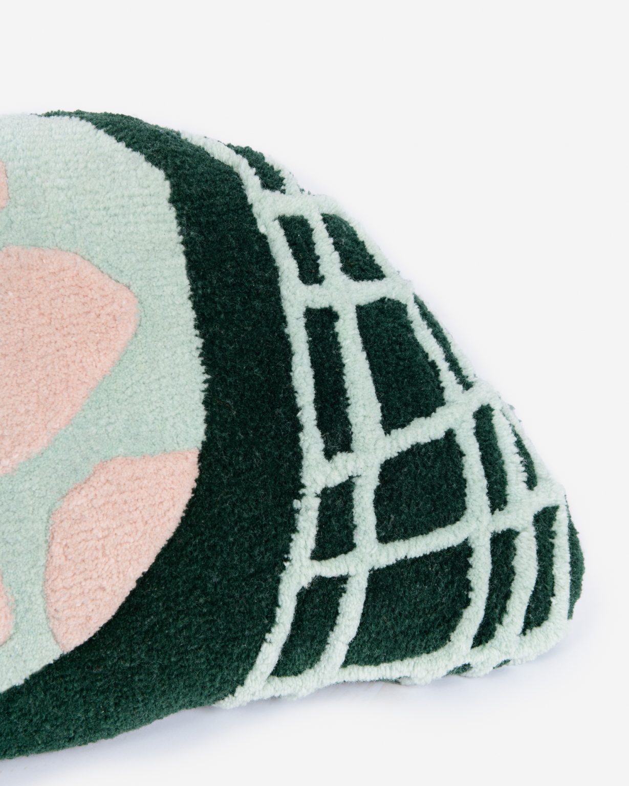 Decoratieve kussen BLUE MOON zwart met muntgroen