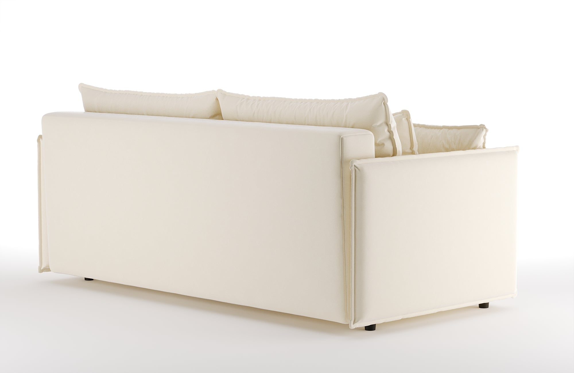Sofa van fluweel met slaapfunctie FABIEN beige
