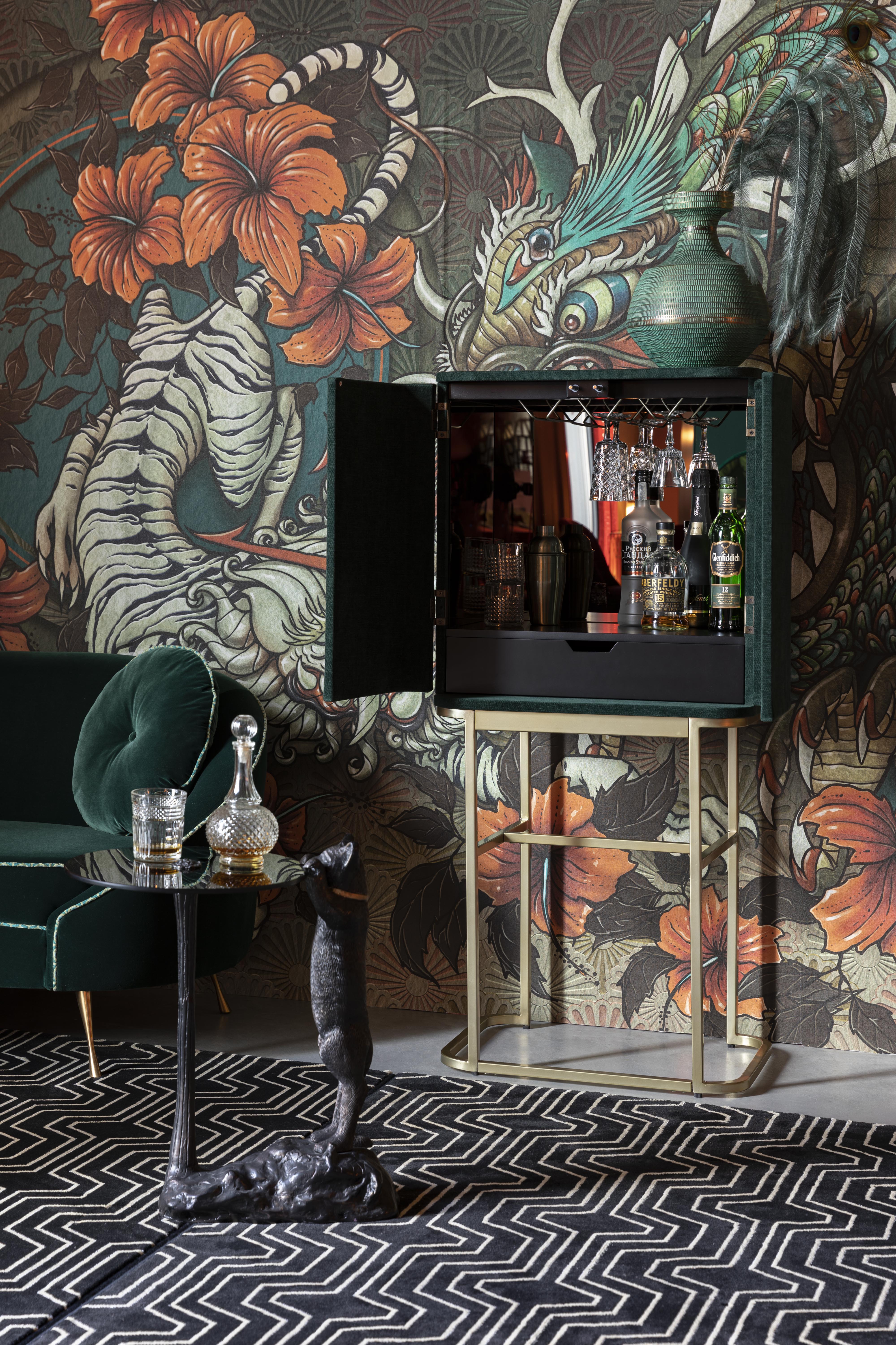 Barek AVA MORGANA donkergroen met gouden basis