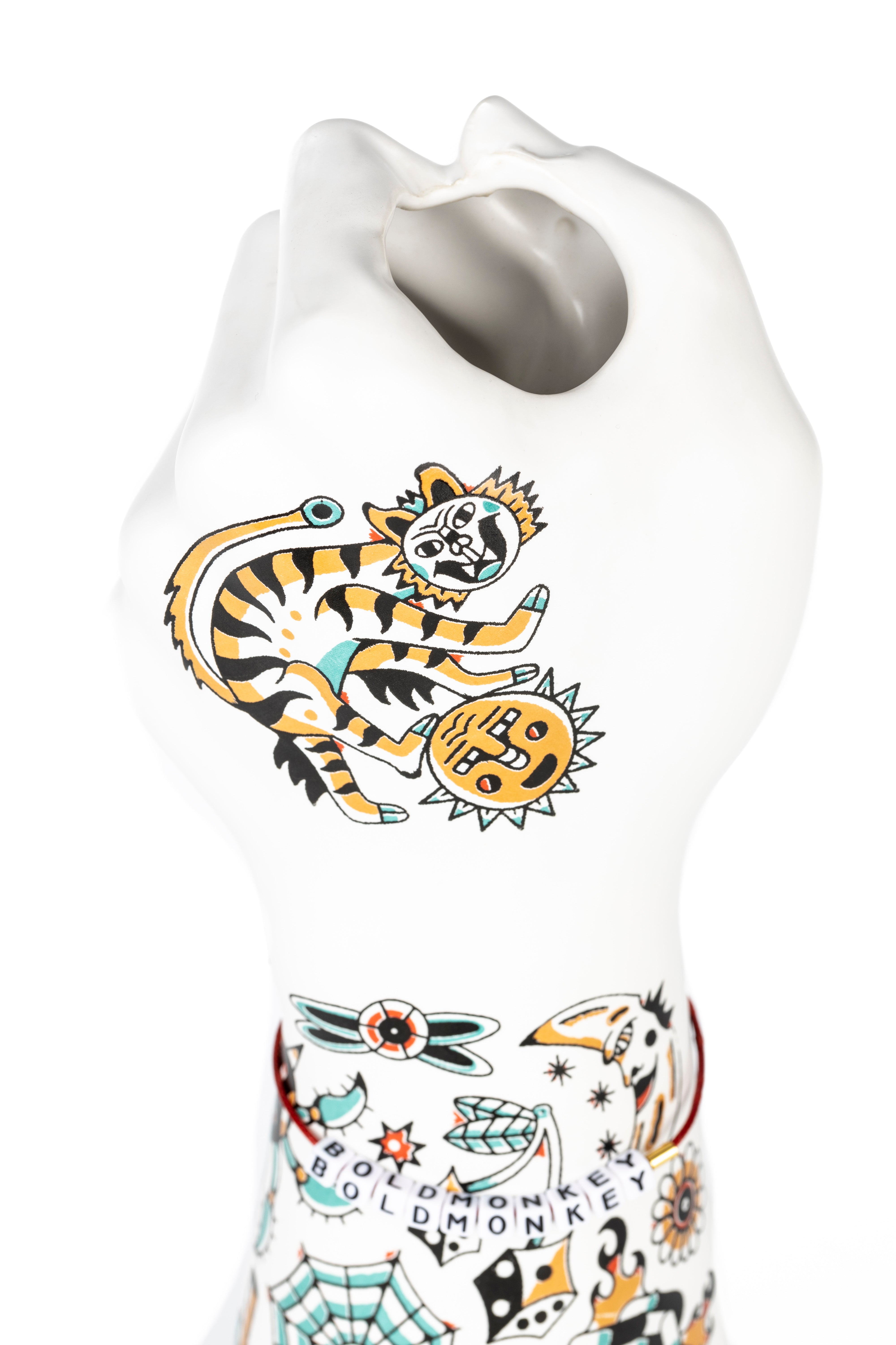 LIBERTY MATTERS vase white with colorful pattern