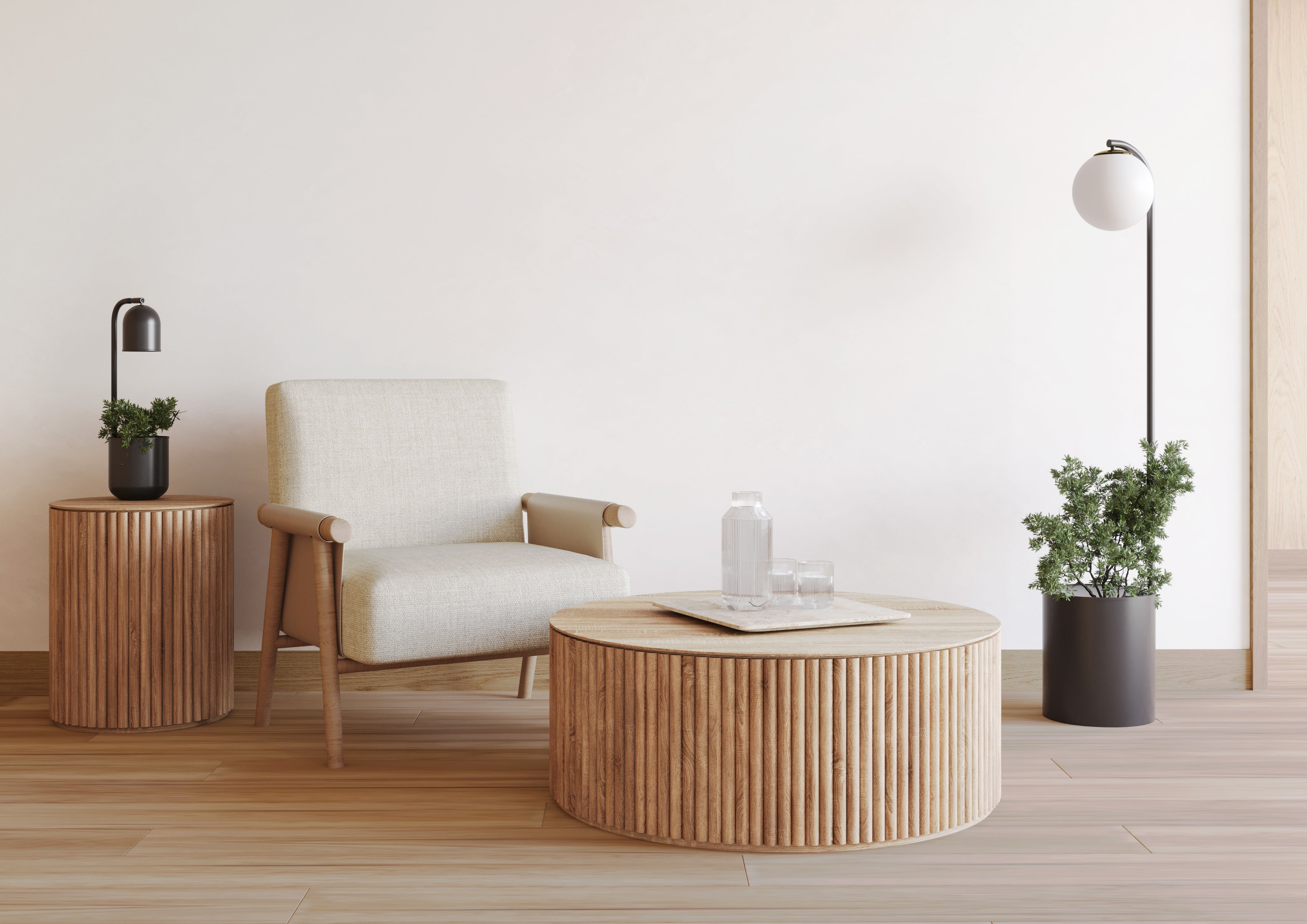 Bureau lamp BOTANICA HOUT zwart